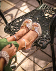 Sandalias de tacón Fátima Silver - cuchy.es