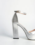 Sandalias de tacón Fátima Silver - cuchy.es