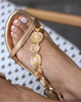 Sandalias de tacón Hera Gold - cuchy.es