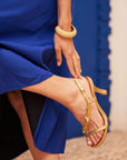 Sandalias de tacón Octavia Gold - cuchy.es