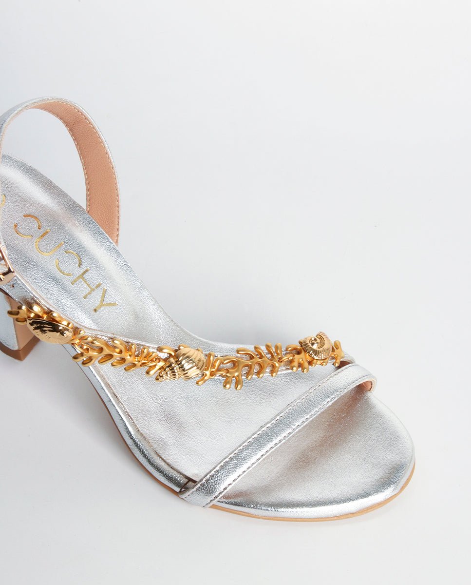 Sandalias de tacón Octavia Silver - cuchy.es