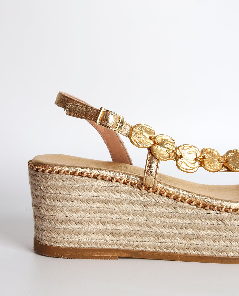 Sandalias Enea Cuña Gold 7 - cuchy.es