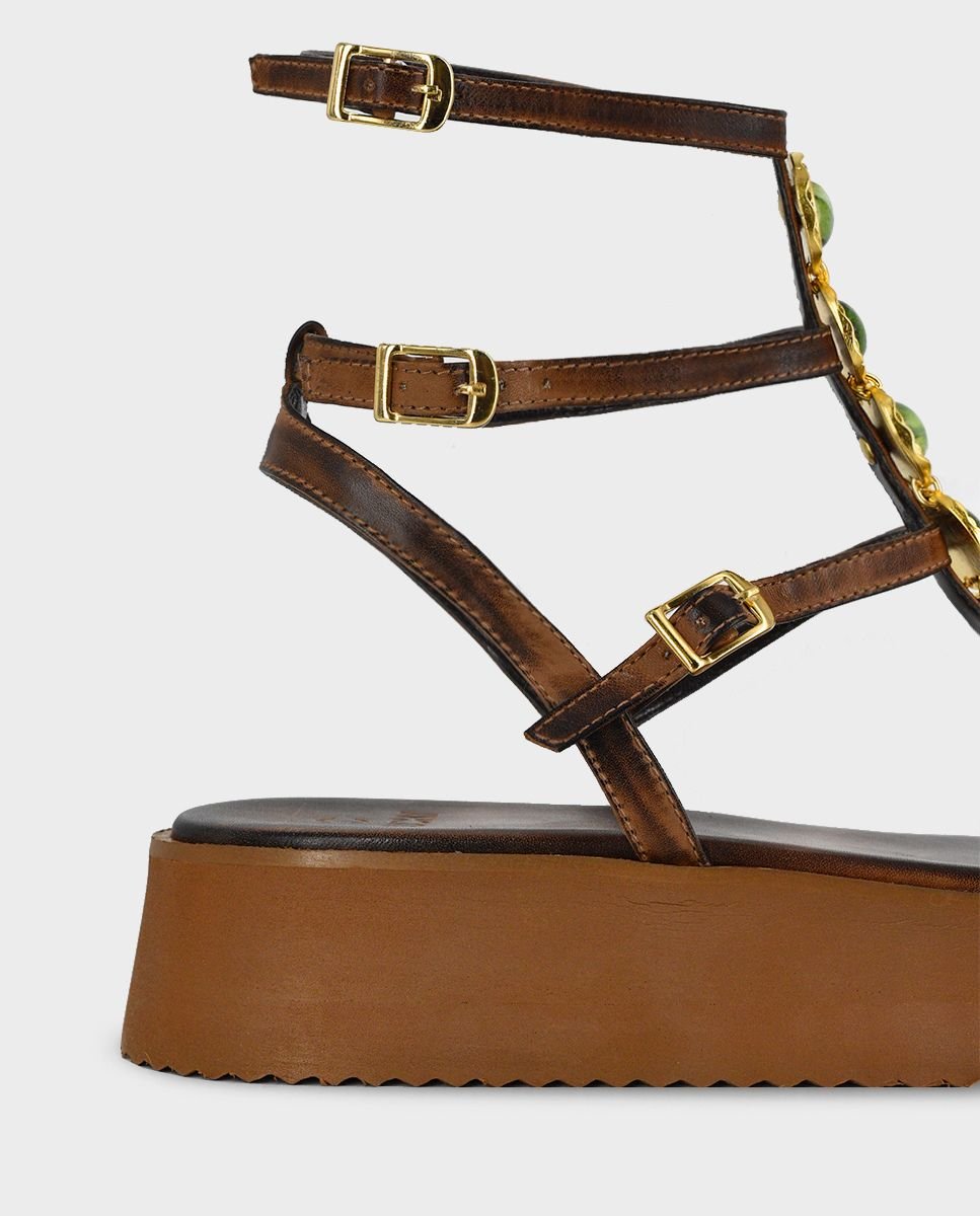 Sandalias Itaca Plataforma Confort Choco - cuchy.es