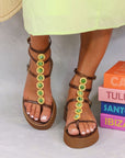 Sandalias Itaca Plataforma Confort Choco - cuchy.es