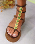 Sandalias Itaca Plataforma Confort Choco - cuchy.es