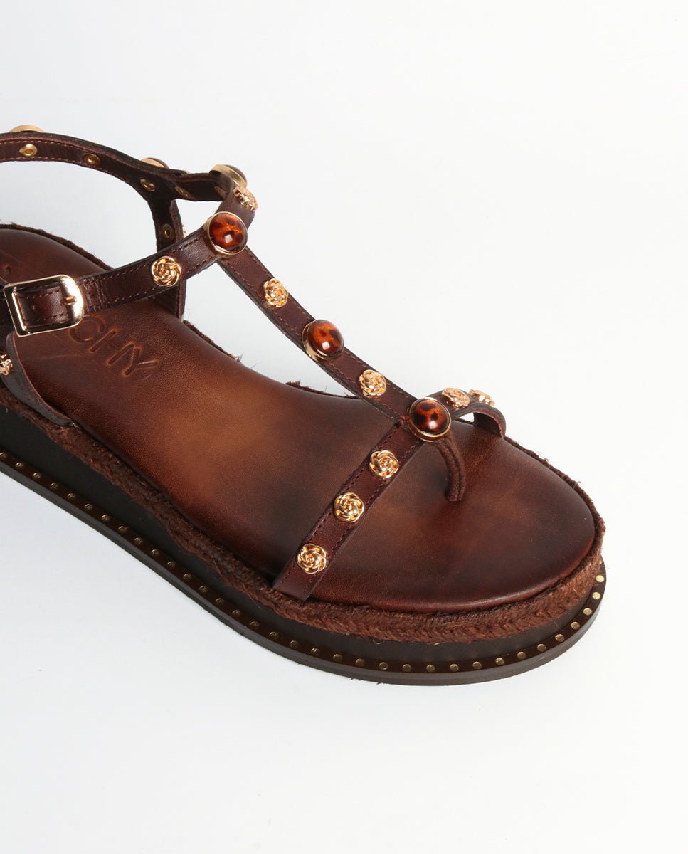Sandalias Lyra Cuña Choco 4 - cuchy.es