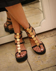 Sandalias Nysa Cuña Black 7 - cuchy.es