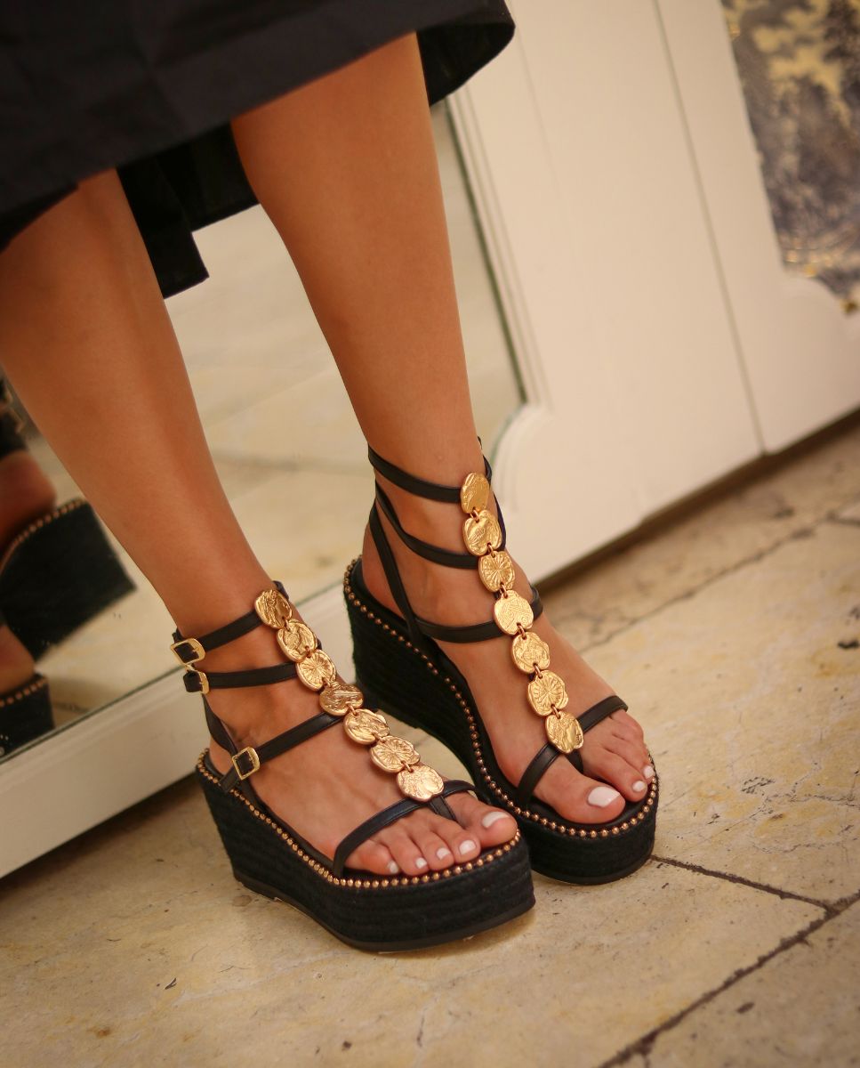 Sandalias Nysa Cuña Black 7 - cuchy.es