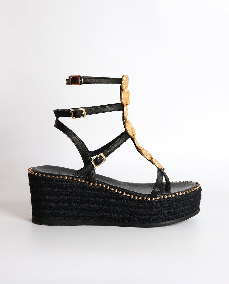 Sandalias Nysa Cuña Black 7 - cuchy.es