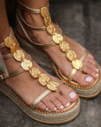 Sandalias Nysa Cuña Gold 7 - cuchy.es
