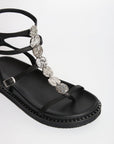 Sandalias Nysa Plataforma BIO Silver Black - cuchy.es