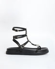 Sandalias Nysa Plataforma BIO Silver Black - cuchy.es