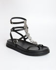 Sandalias Nysa Plataforma BIO Silver Black - cuchy.es