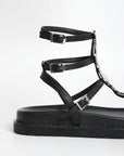 Sandalias Nysa Plataforma BIO Silver Black - cuchy.es