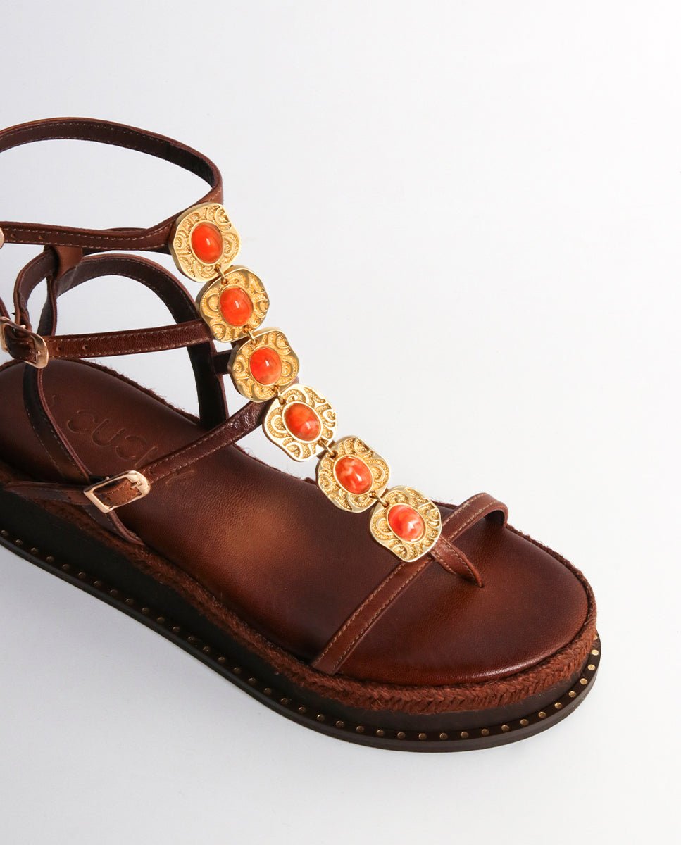 Sandalias Tessa Cuña Choco 4 - cuchy.es