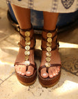 Sandalias Vesta Cuña Choco 7 - cuchy.es