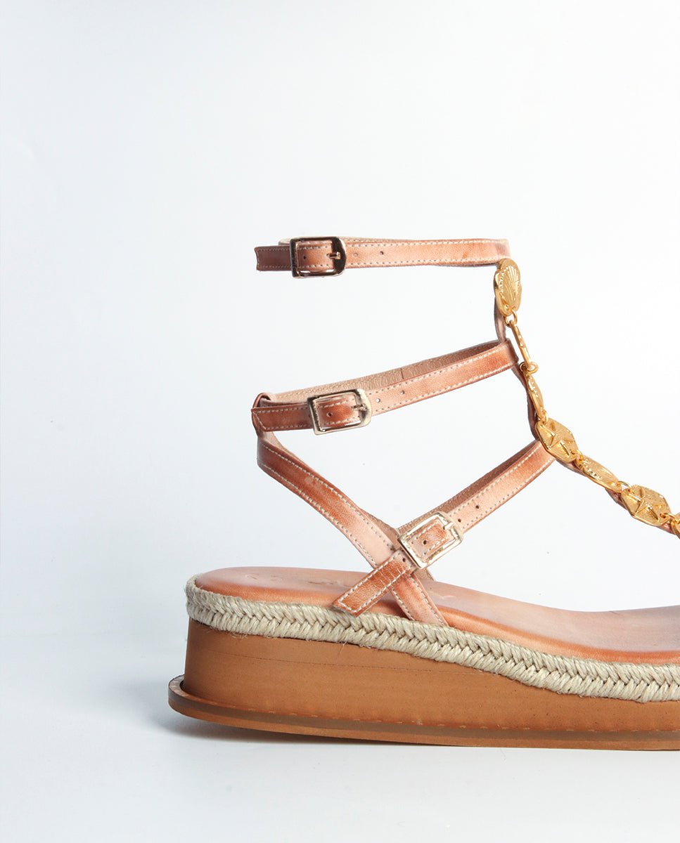 Sandalias Vesta Cuña Natural 4 - cuchy.es
