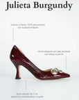 Zapatos de tacón Julieta Burgundy - cuchy.es