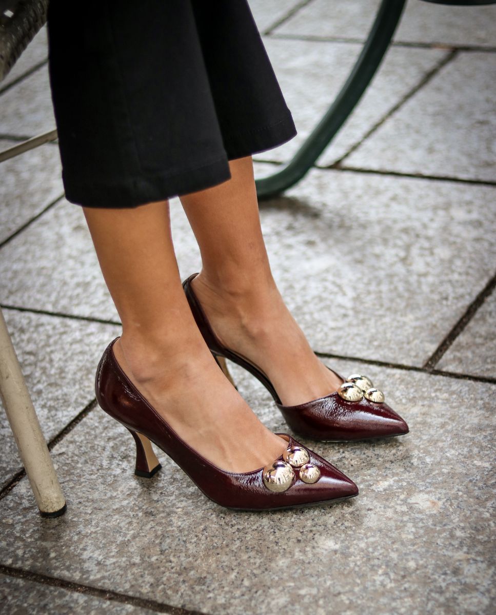 Zapatos de tacón Julieta Burgundy - cuchy.es