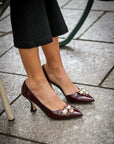 Zapatos de tacón Julieta Burgundy - cuchy.es