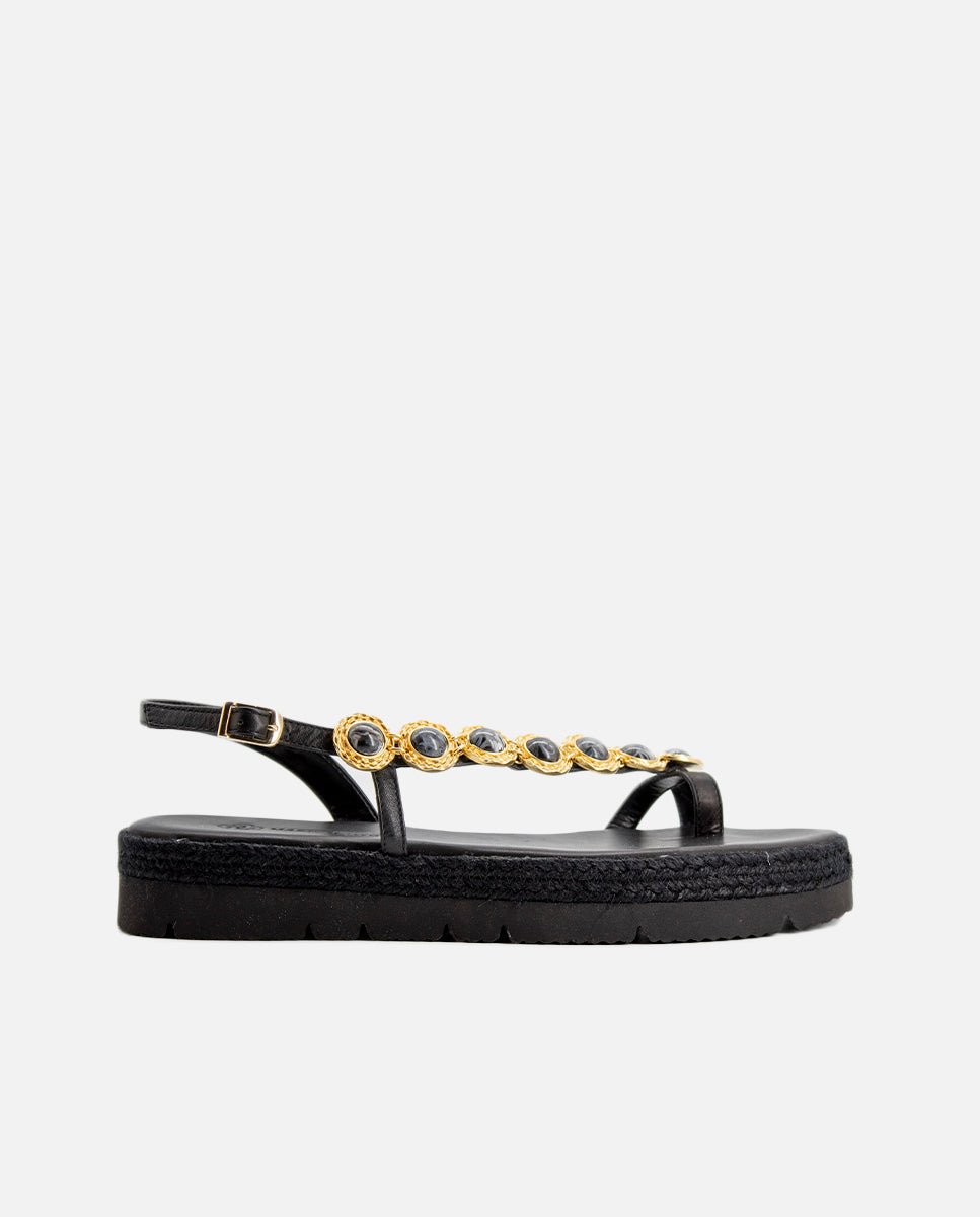 Sandalias Adrienne Plataforma Black - cuchy.es