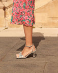 Sandalias de tacón Gisele Silver - cuchy.es