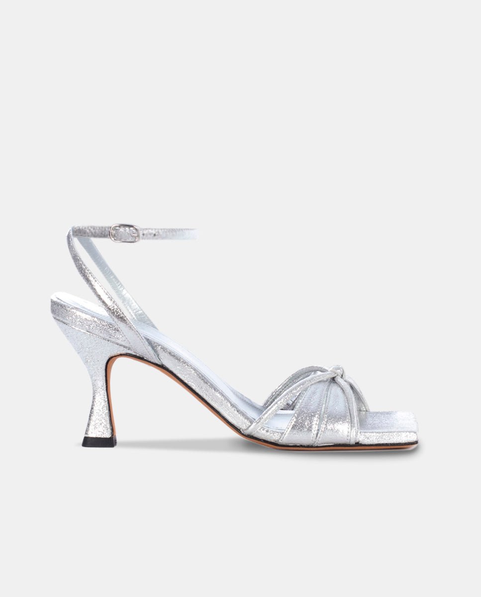 Sandalias de tacón Gisele Silver - cuchy.es