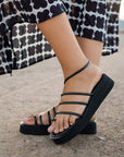 Sandalias Leah Plataforma Black - cuchy.es
