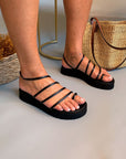 Sandalias Leah Plataforma Black - cuchy.es