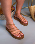 Sandalias Leah Plataforma Caramelo - cuchy.es