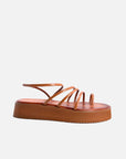 Sandalias Leah Plataforma Caramelo - cuchy.es