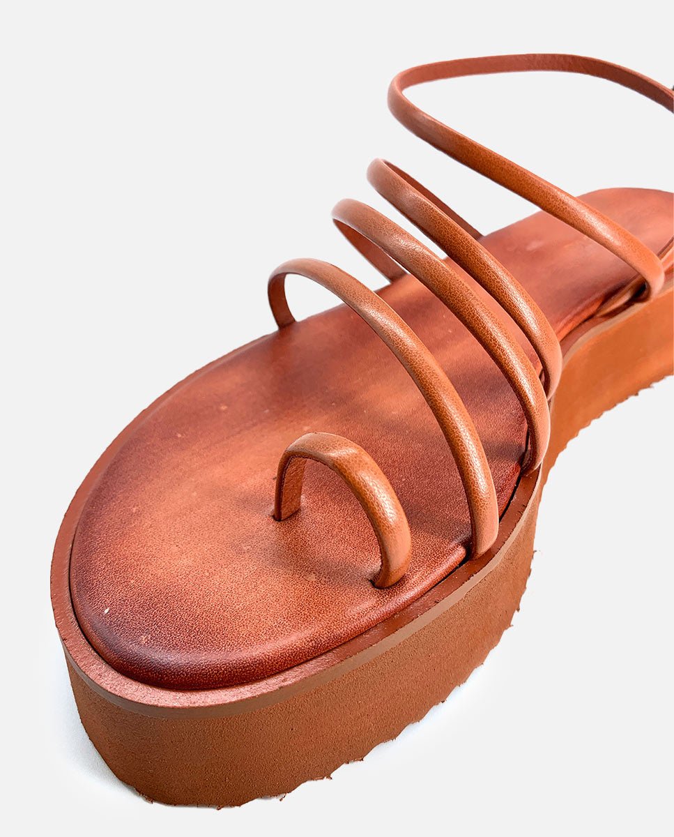 Sandalias Leah Plataforma Caramelo - cuchy.es