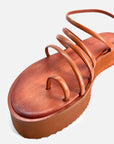 Sandalias Leah Plataforma Caramelo - cuchy.es