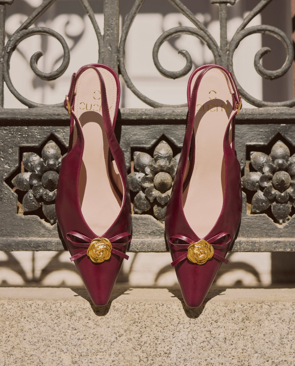 Amara Burgundy High Heels