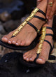 Sandalias griegas de piel | Hidra Black