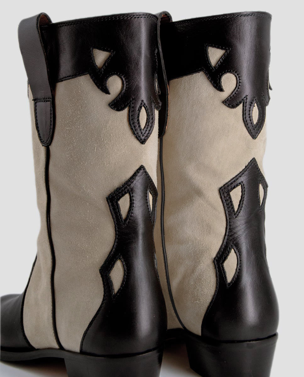 Botas Molly Black y Beige