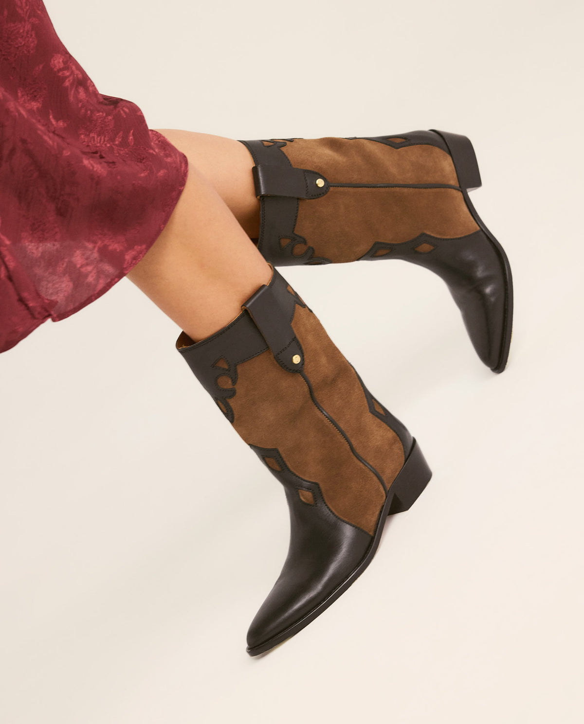 Molly Black and Cognac Boots