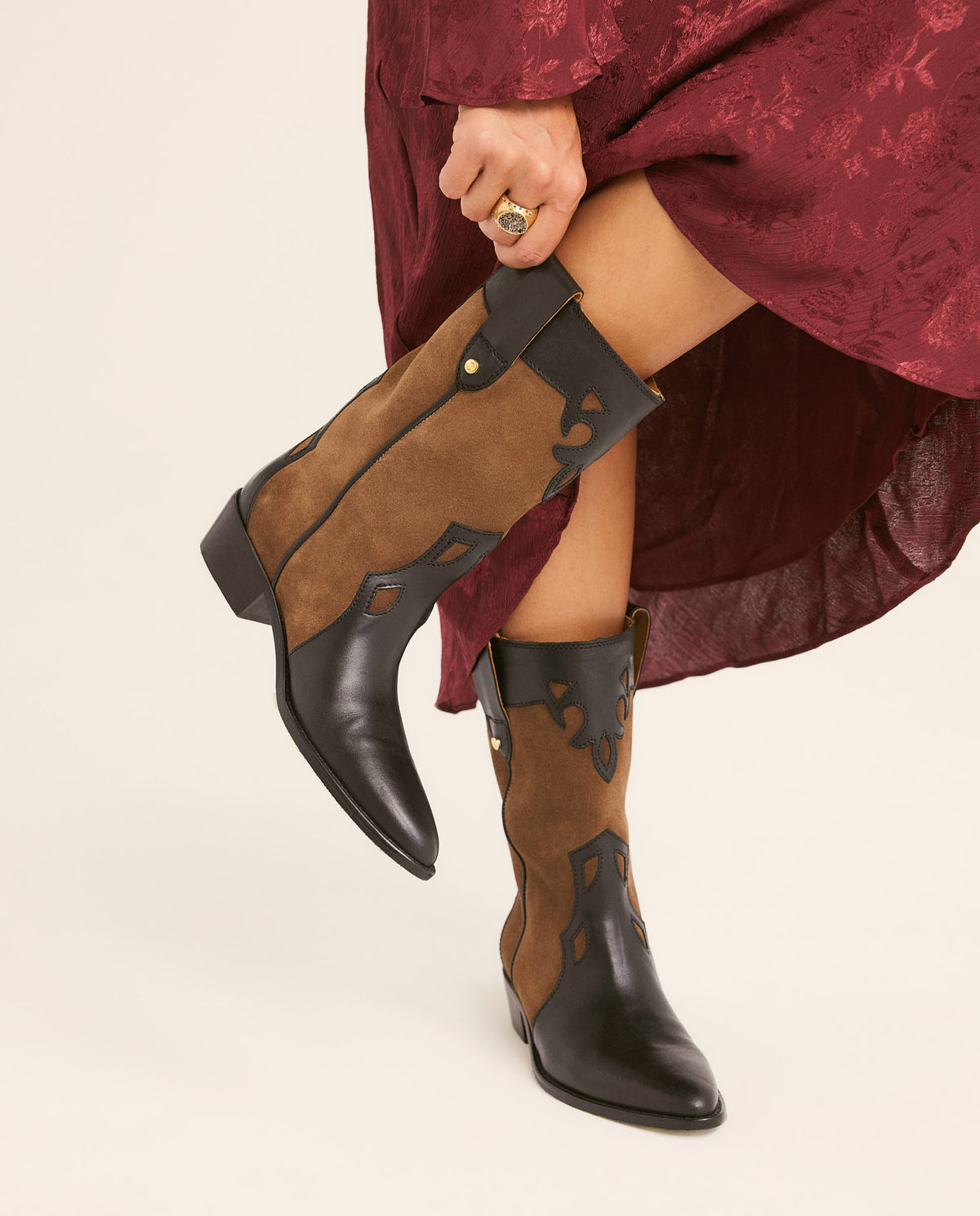 Botas Molly Black y Coñac