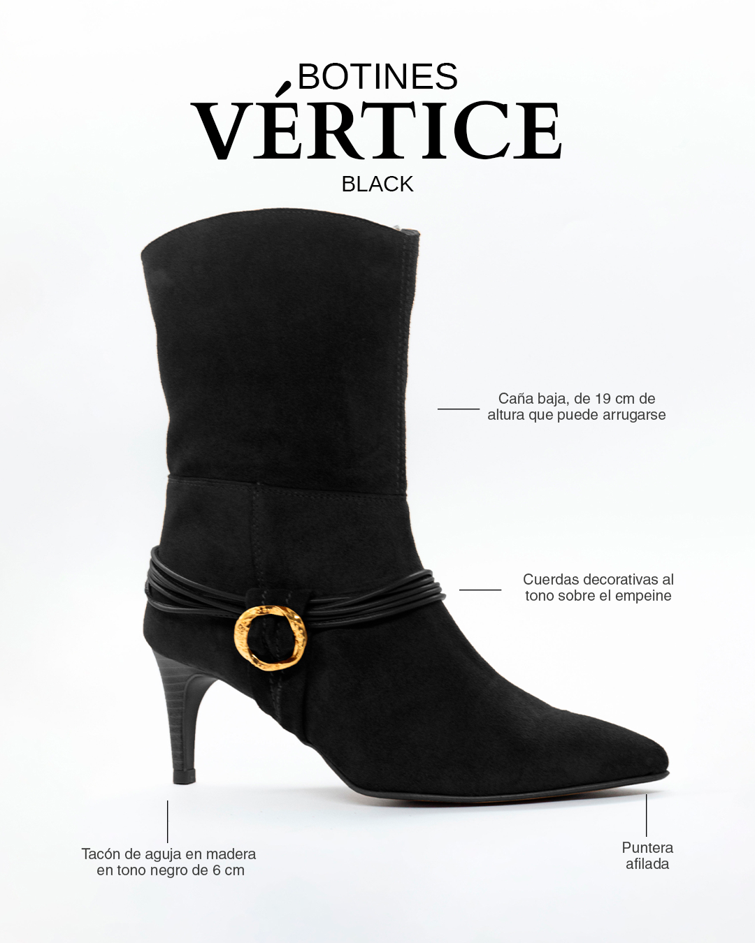 Botines Vertice Black