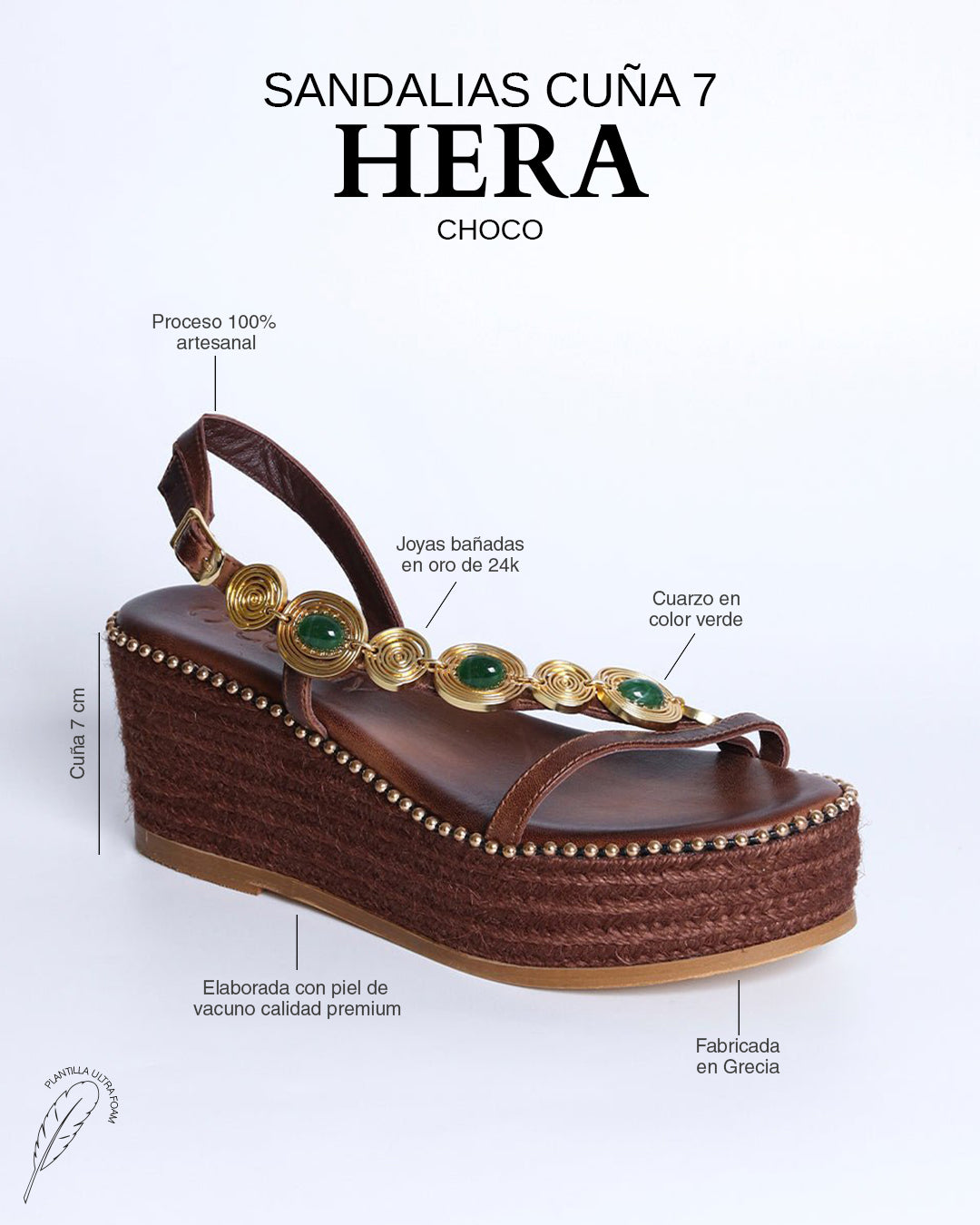 Sandália Anabela Hera 7 Choco