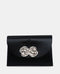 Jeweled leather wallet | Rodas Coin Black