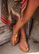 Greek leather sandals | Aquiles Natural Platform