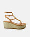 Greek leather sandals | Agape Natural Wedge