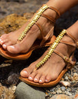 Greek leather sandals | Hidra Natural