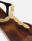 Greek leather sandals | Artemisia Choco