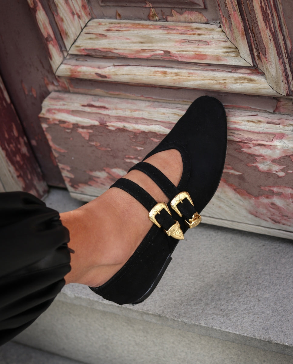 Gala Black Ballerinas