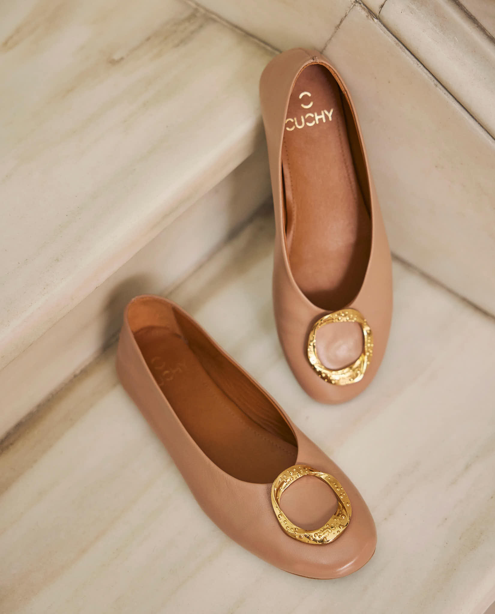 Bailarinas Noa Taupe oro 24K - cuchy.es