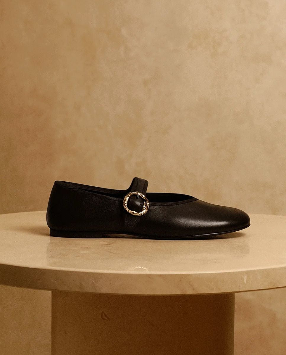 Bailarinas Olivia Black oro 24K - cuchy.es