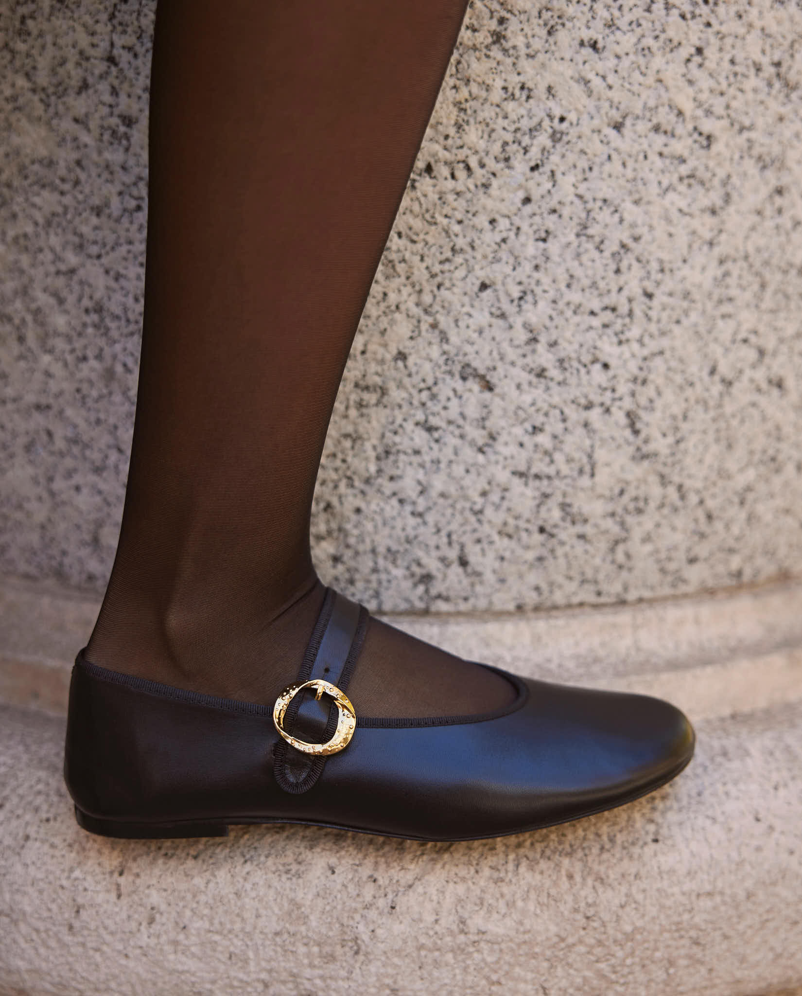 Bailarinas Olivia Black oro 24K - cuchy.es