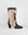 Western leather and suede heeled boot | Amelie Black and Beige